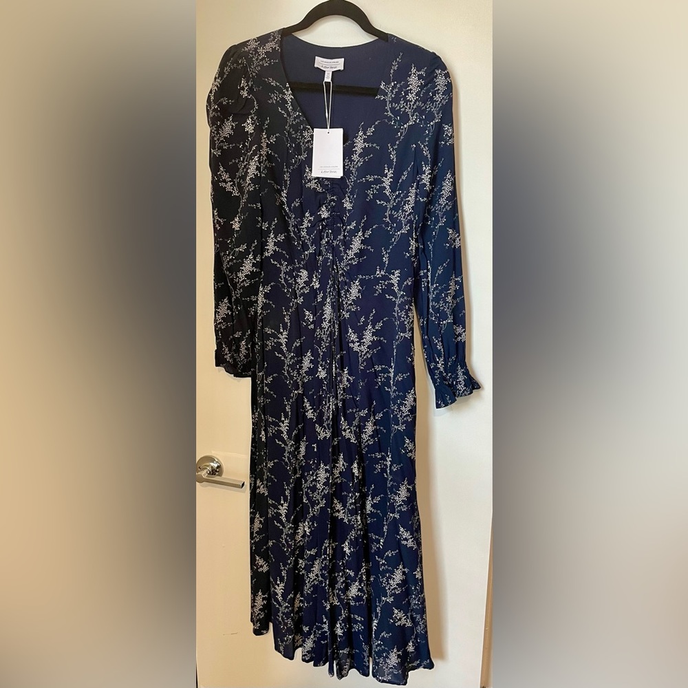 & Other Stories Los Angeles Atelier Blue Floral Dress US Size 8 NWT